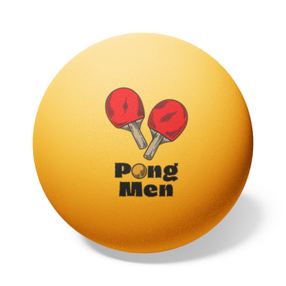 Pong Men Red Paddle Ping Pong Balls, 6 pcs