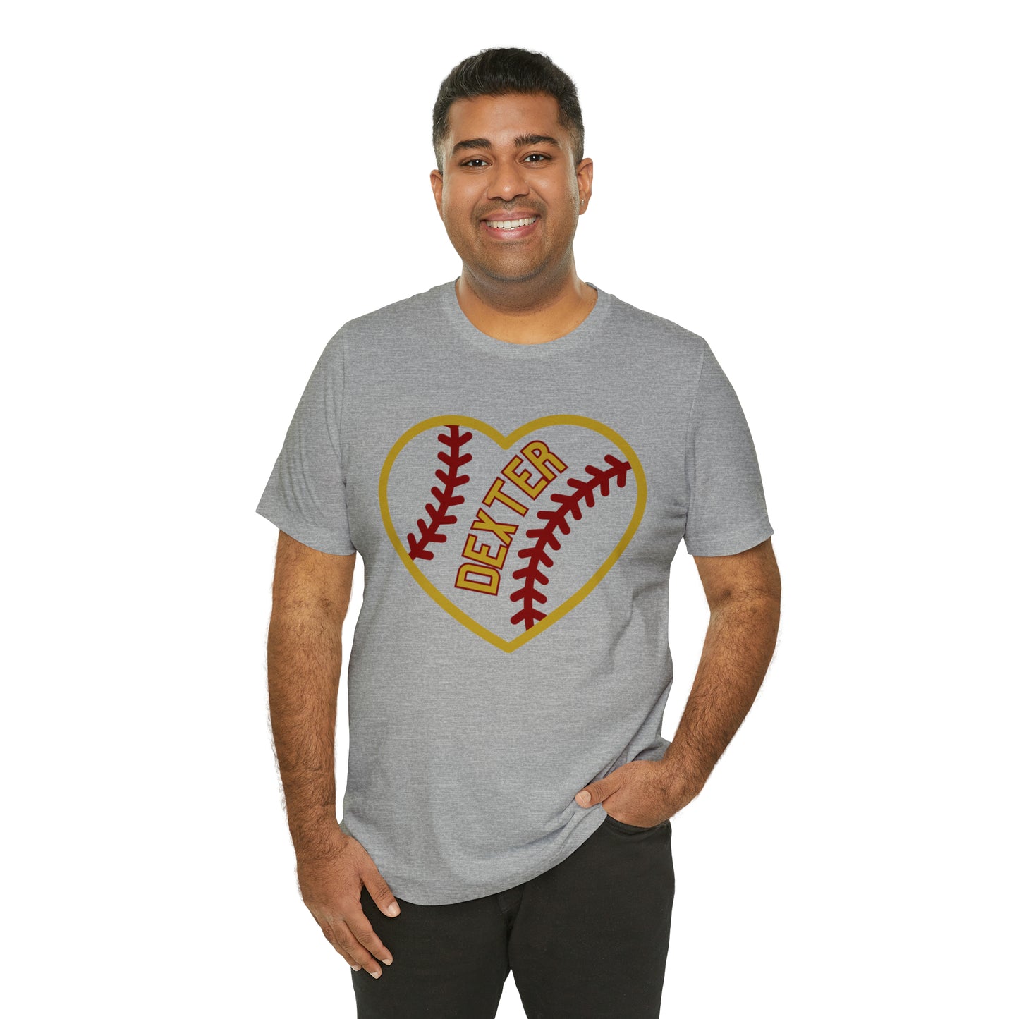 Copy of Dexter Baseball Large Heart Unisex T-shirt