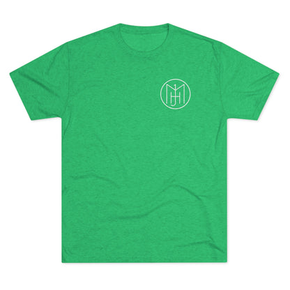 MJH Logo (Front) Backswing (Back) Unisex Tri-blend T-shirt