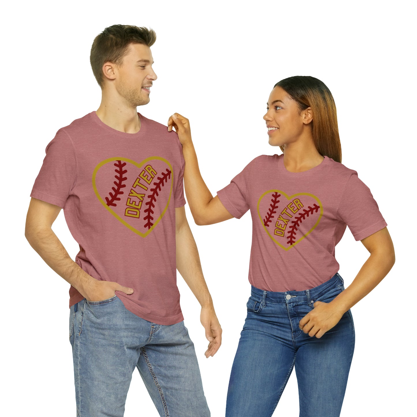 Copy of Dexter Baseball Large Heart Unisex T-shirt