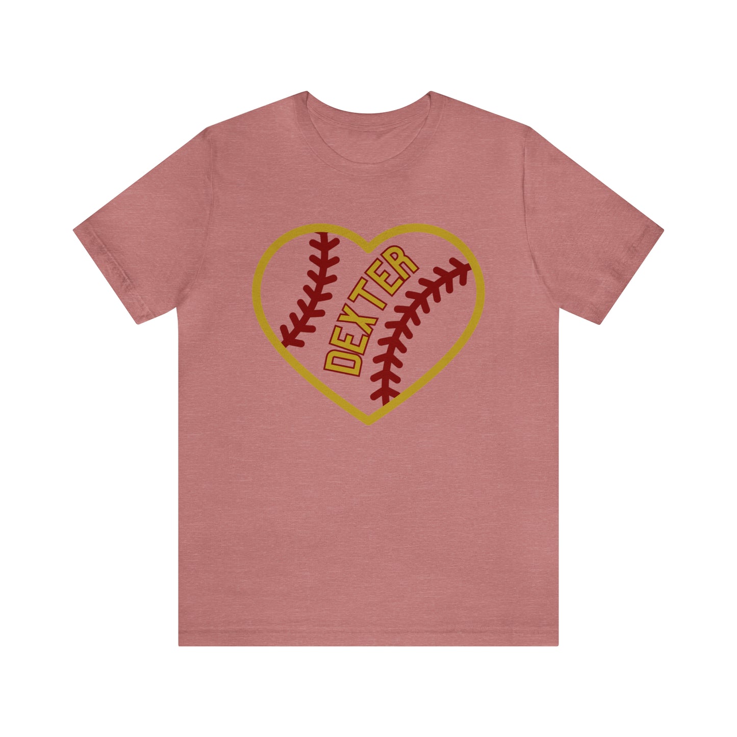 Copy of Dexter Baseball Large Heart Unisex T-shirt