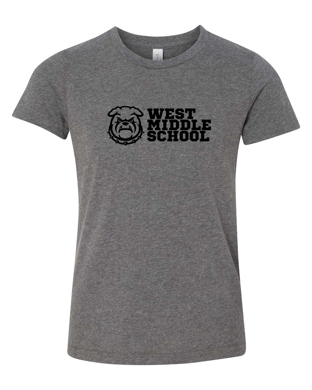 West Bulldog Youth T-Shirt Bella +Canvas 3001YCVC