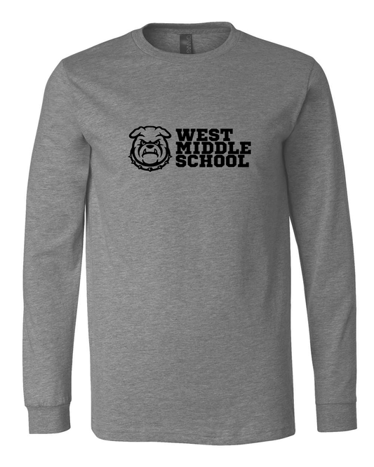 West Bulldog Adult Long Sleeve Bella+Canvas 3501CVC