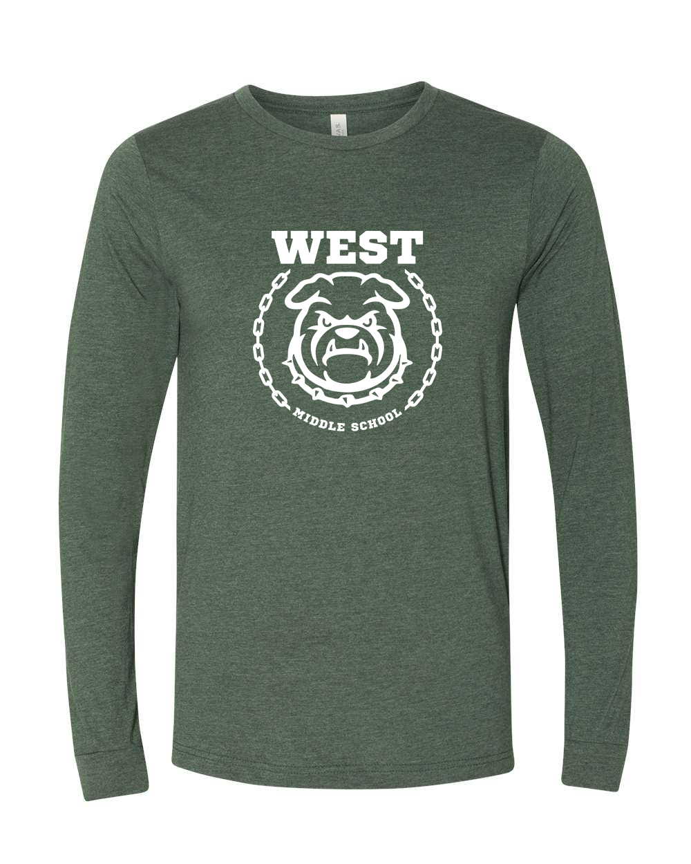 West Emblem Adult Long Sleeve Bella+Canvas 3501CVC