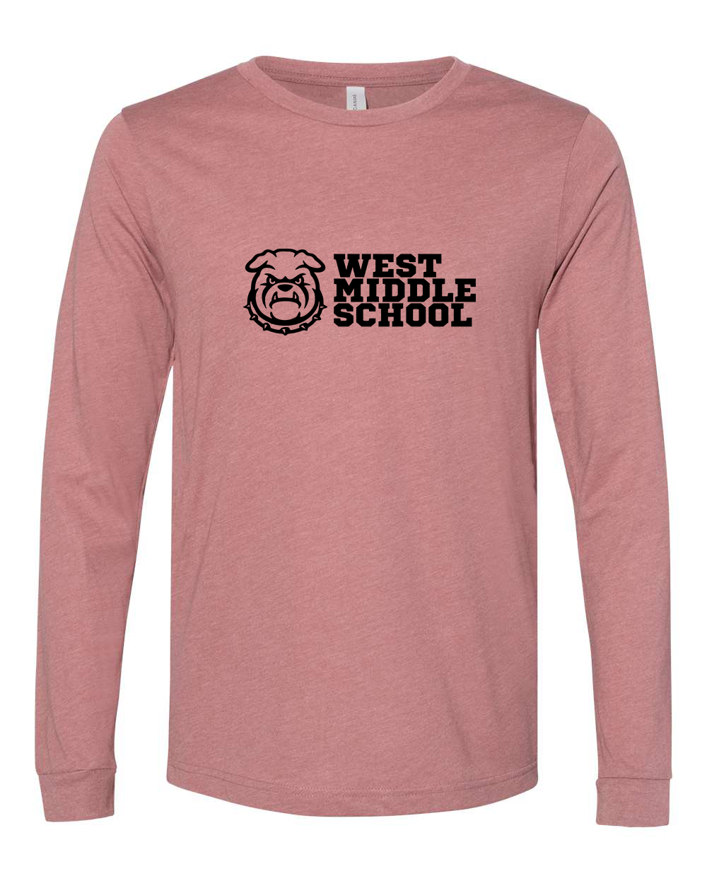 West Bulldog Adult Long Sleeve Bella+Canvas 3501CVC