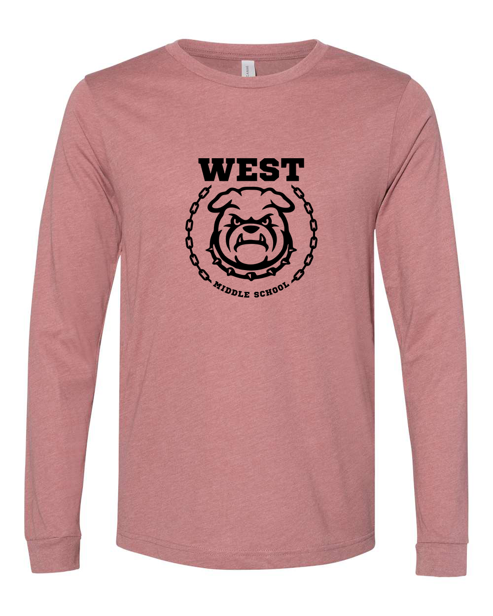 West Emblem Adult Long Sleeve Bella+Canvas 3501CVC