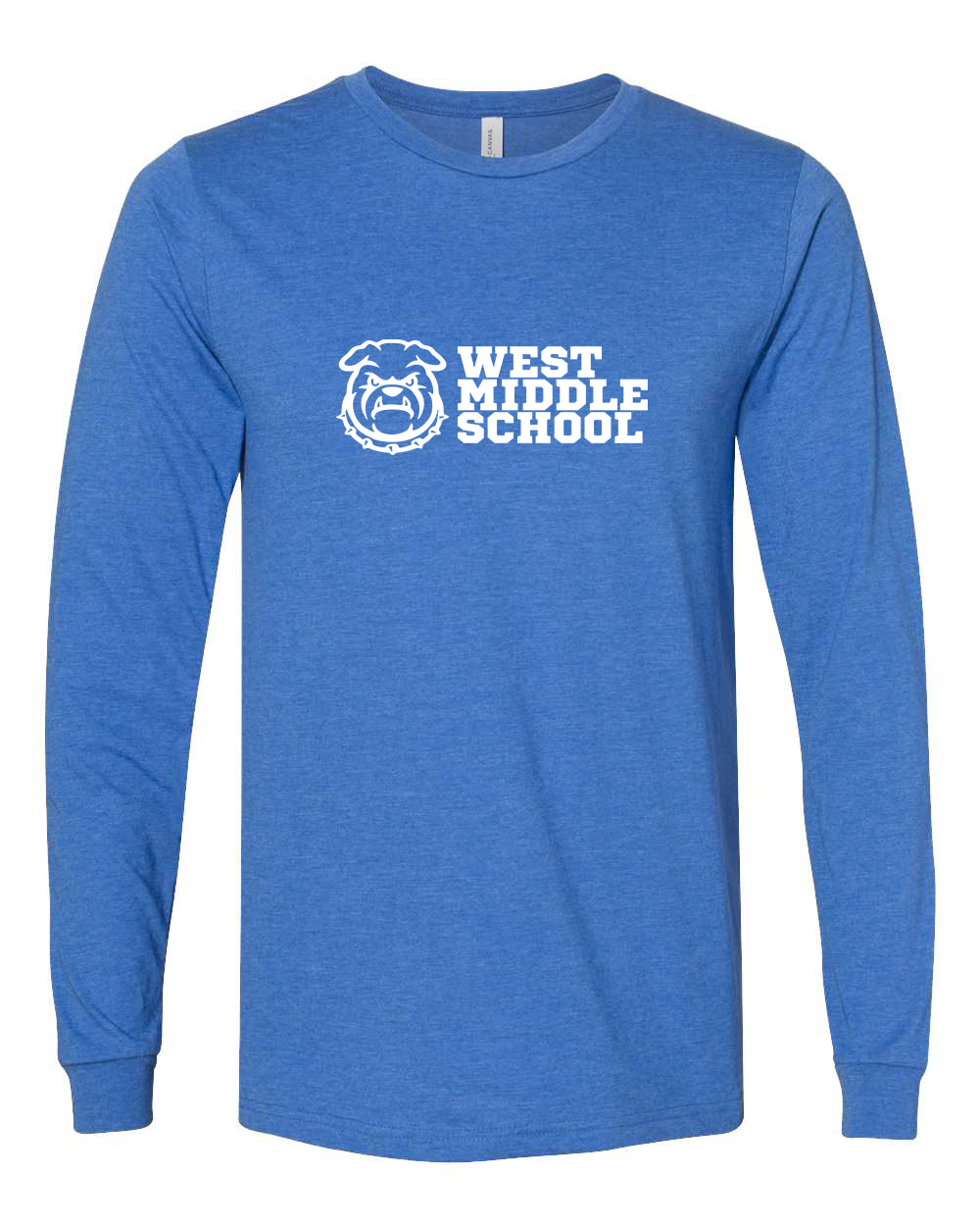 West Bulldog Adult Long Sleeve Bella+Canvas 3501CVC