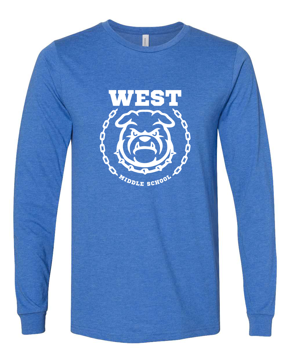 West Emblem Adult Long Sleeve Bella+Canvas 3501CVC