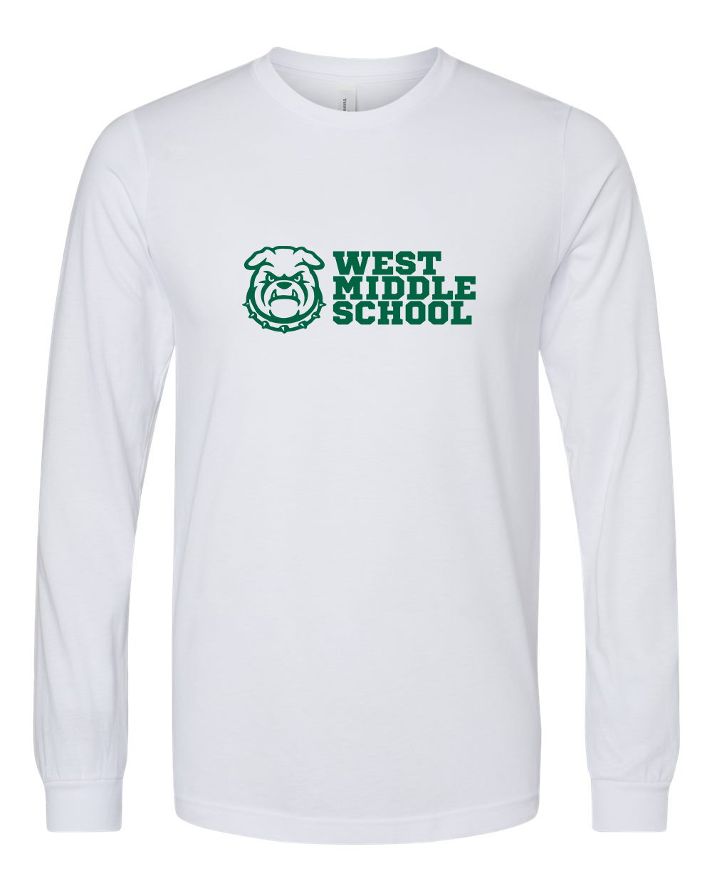West Bulldog Adult Long Sleeve Bella+Canvas 3501CVC