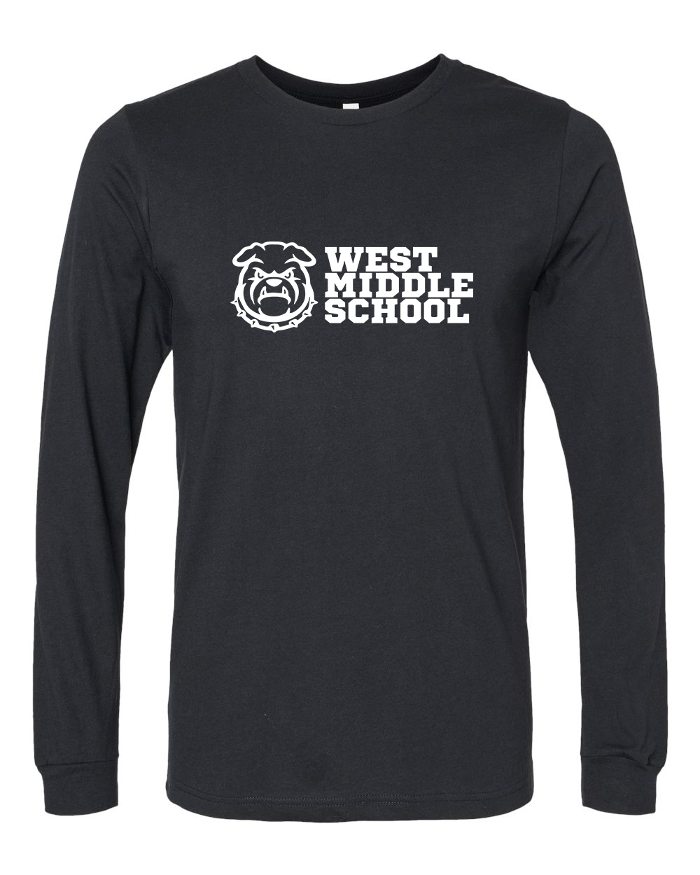 West Bulldog Youth Long Sleeve Bella+Canvas 3501YCVC