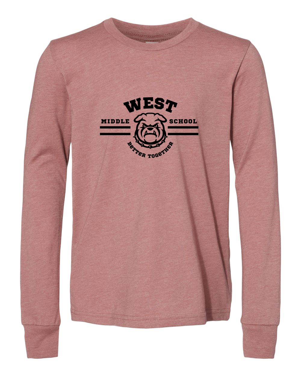 West Motto Youth Long Sleeve Bella+Canvas 3501YCVC