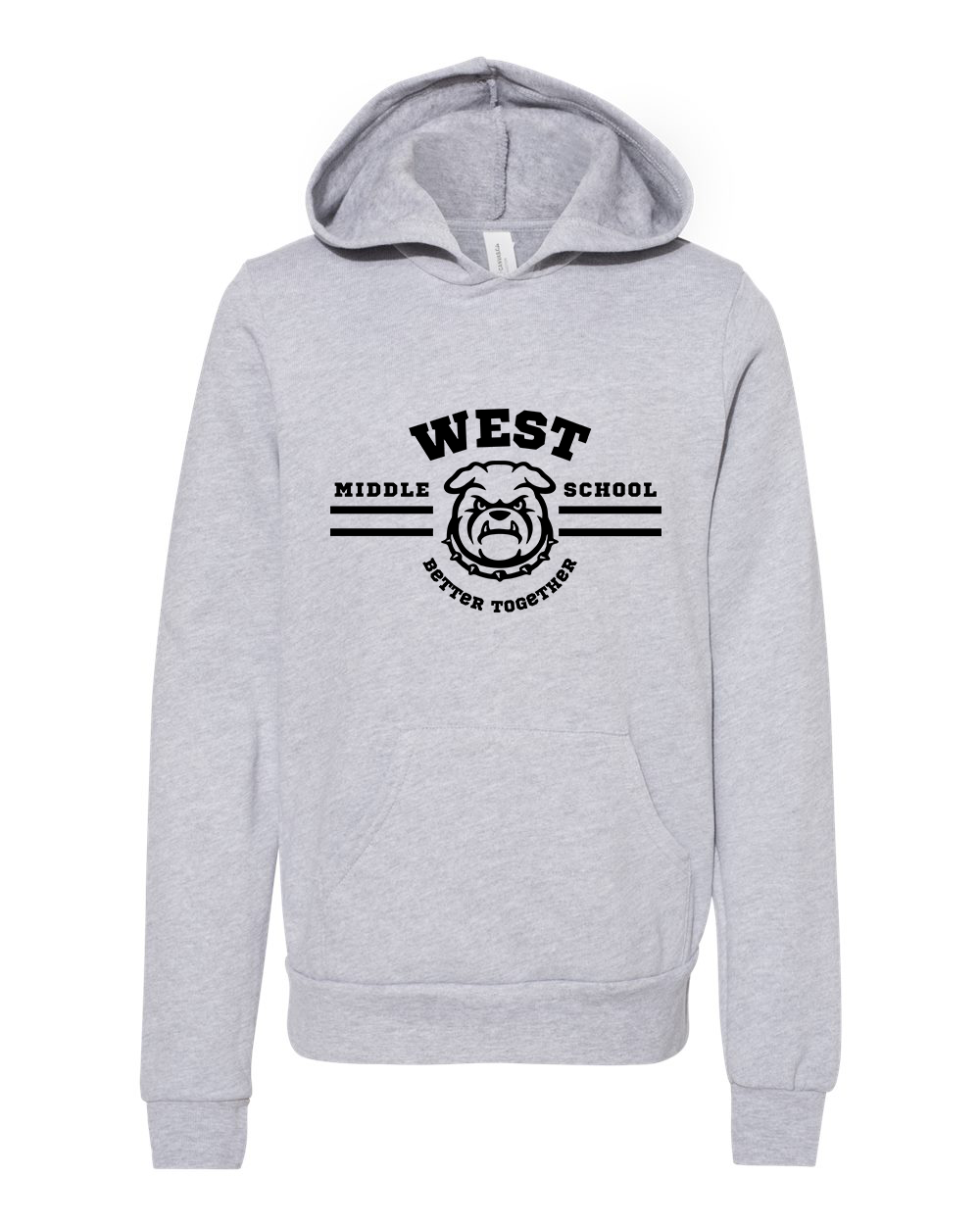 West Motto Youth Hoodie Bella+Canvas 3719Y