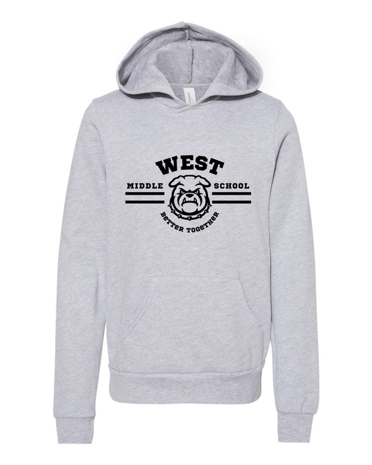 West Motto Youth Hoodie Bella+Canvas 3719Y