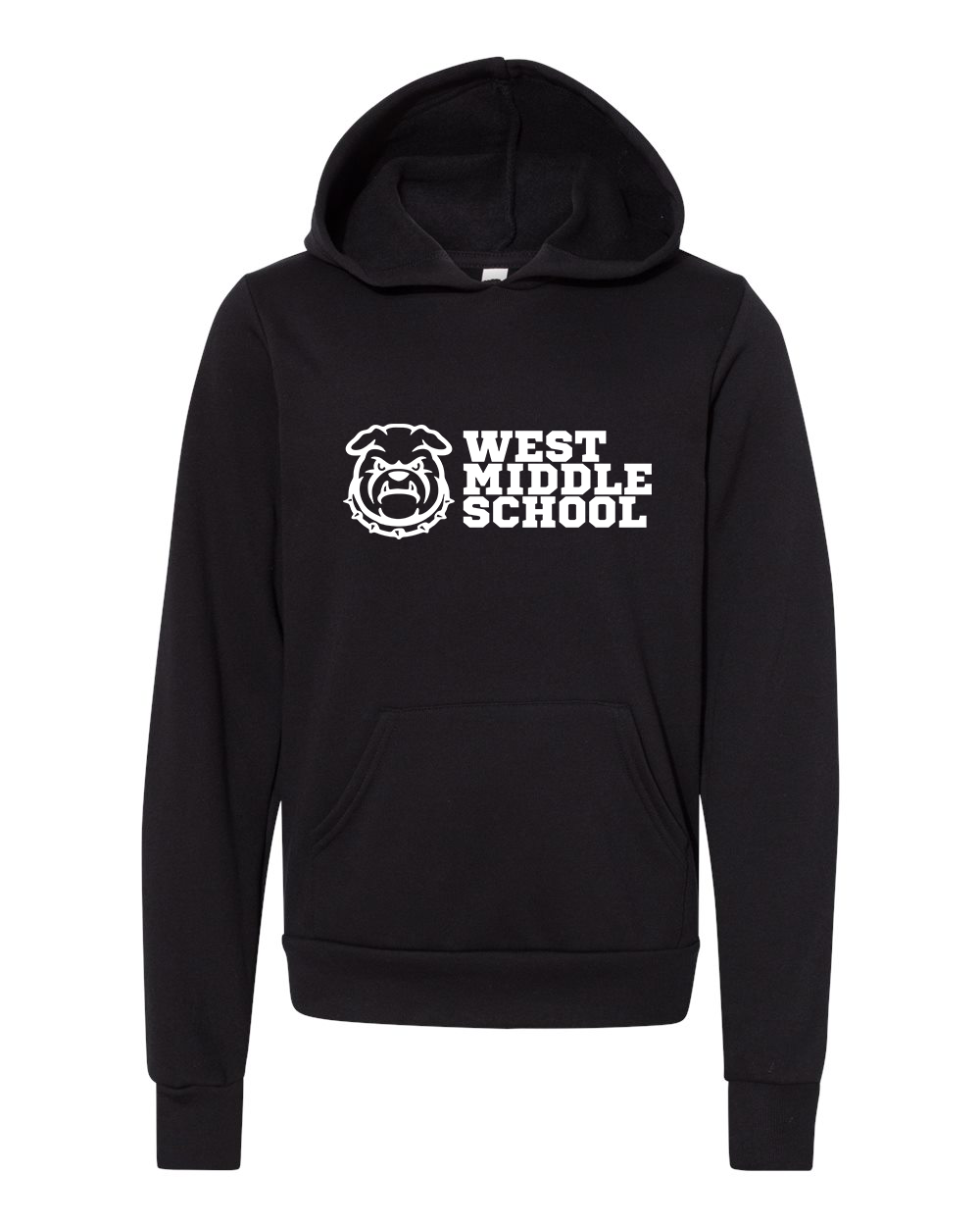 West Bulldog Youth Hoodie Bella+Canvas 3719Y