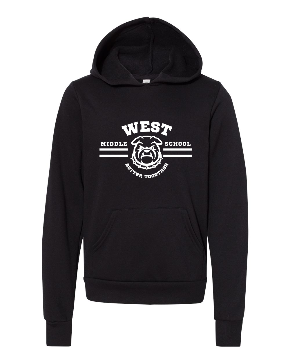 West Motto Youth Hoodie Bella+Canvas 3719Y