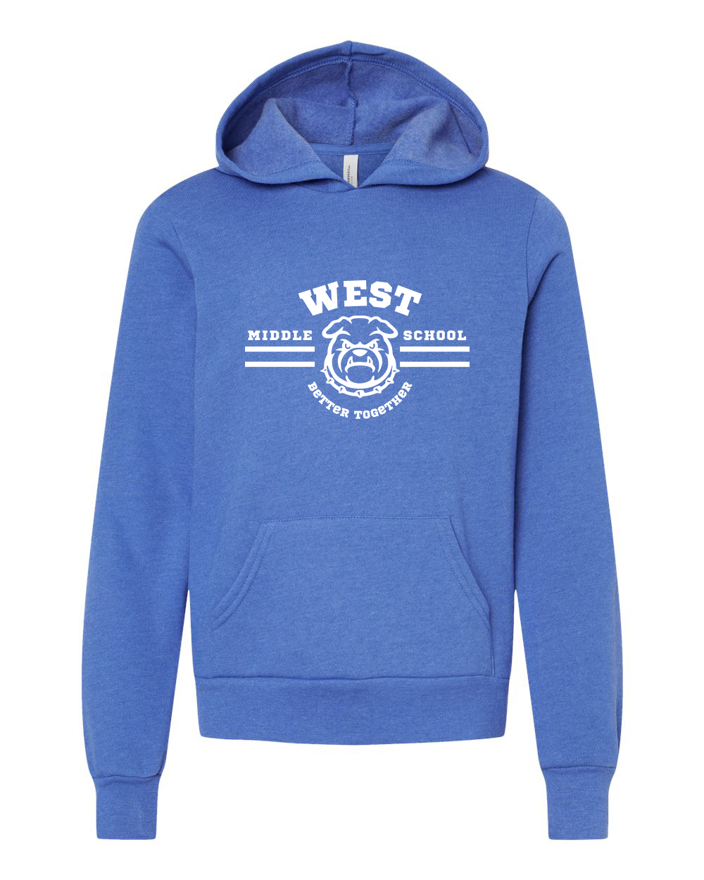 West Motto Youth Hoodie Bella+Canvas 3719Y