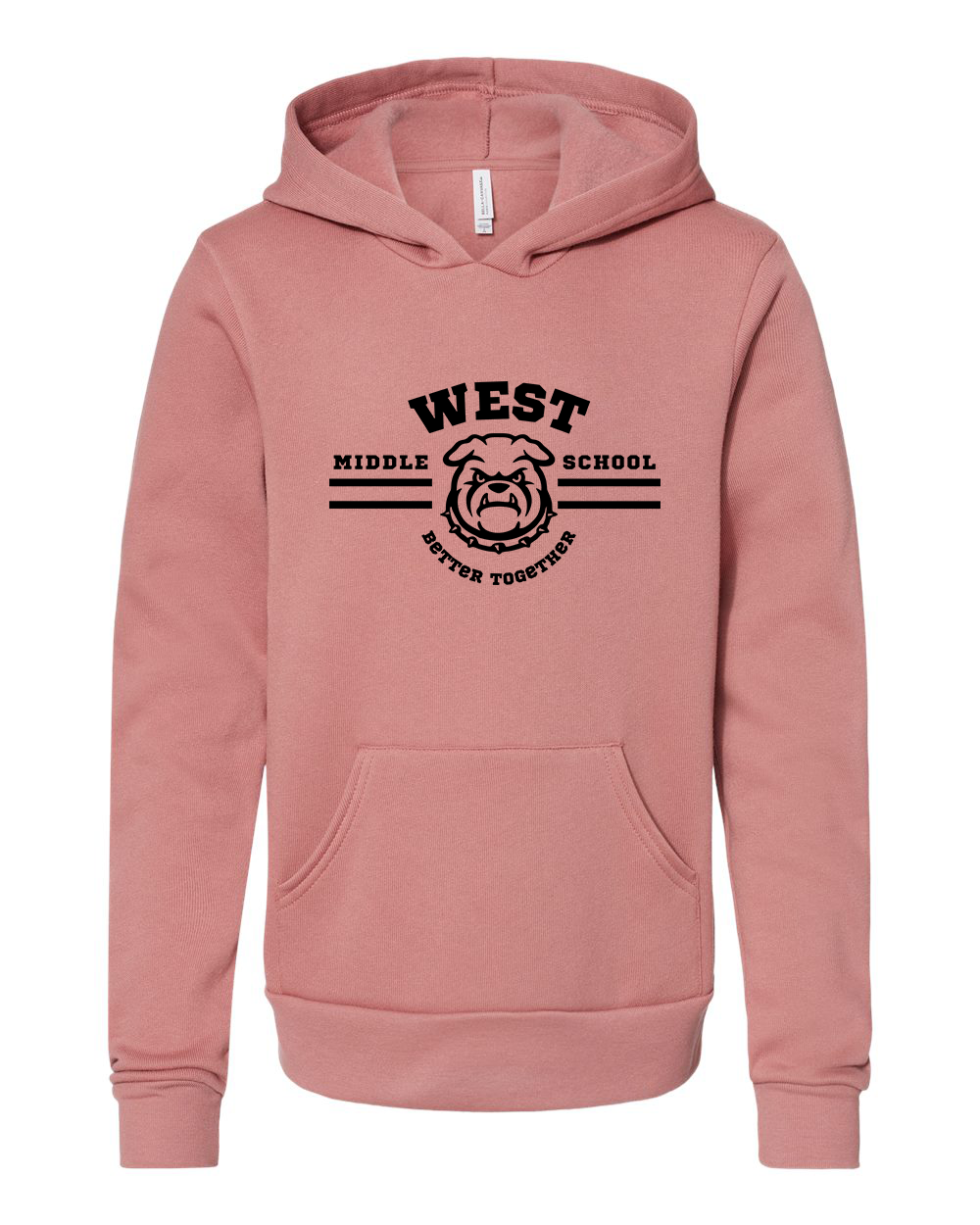 West Motto Youth Hoodie Bella+Canvas 3719Y