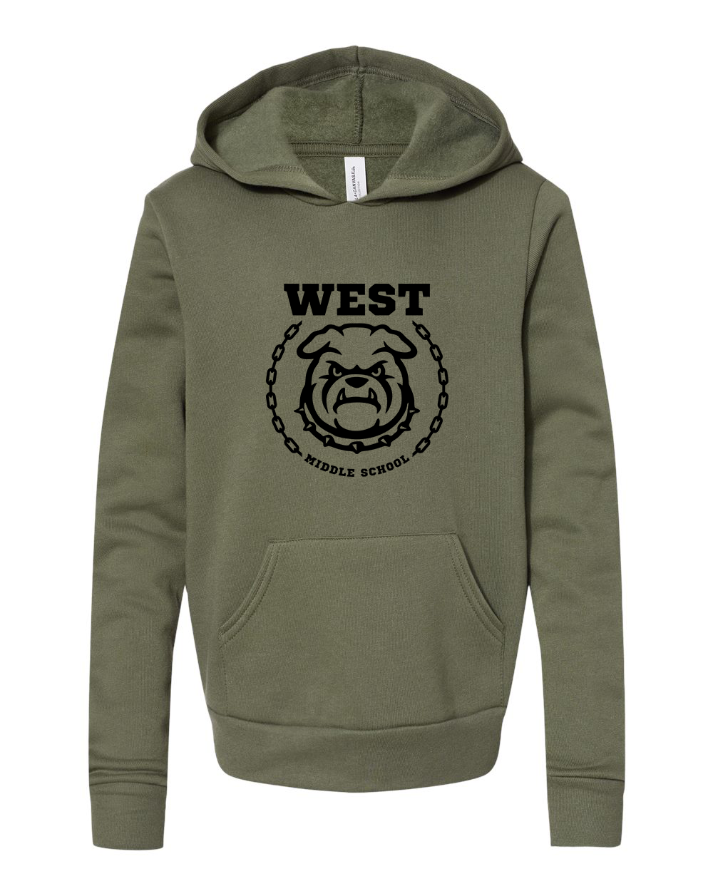 West Emblem Youth Hoodie Bella+Canvas 3719Y