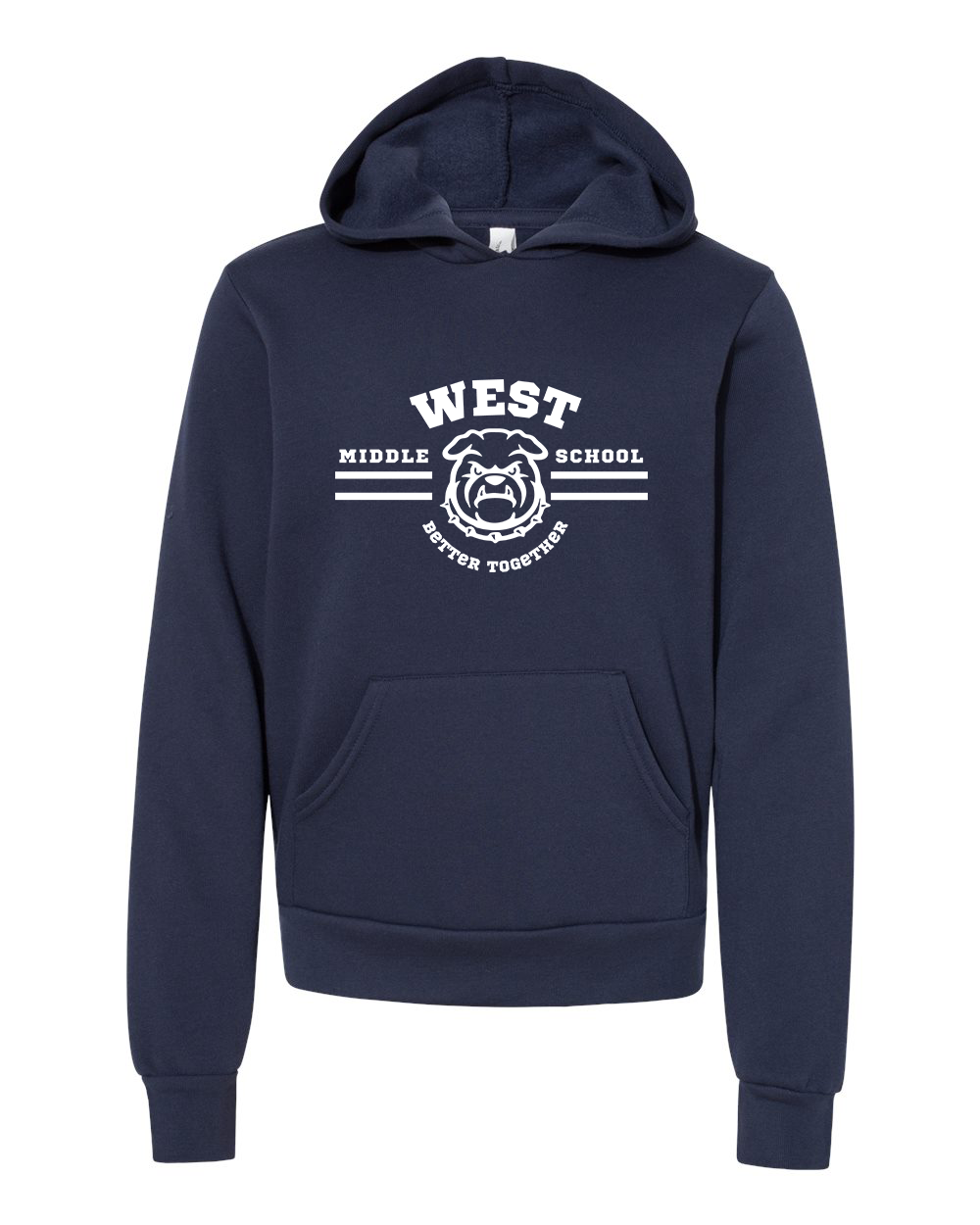 West Motto Youth Hoodie Bella+Canvas 3719Y