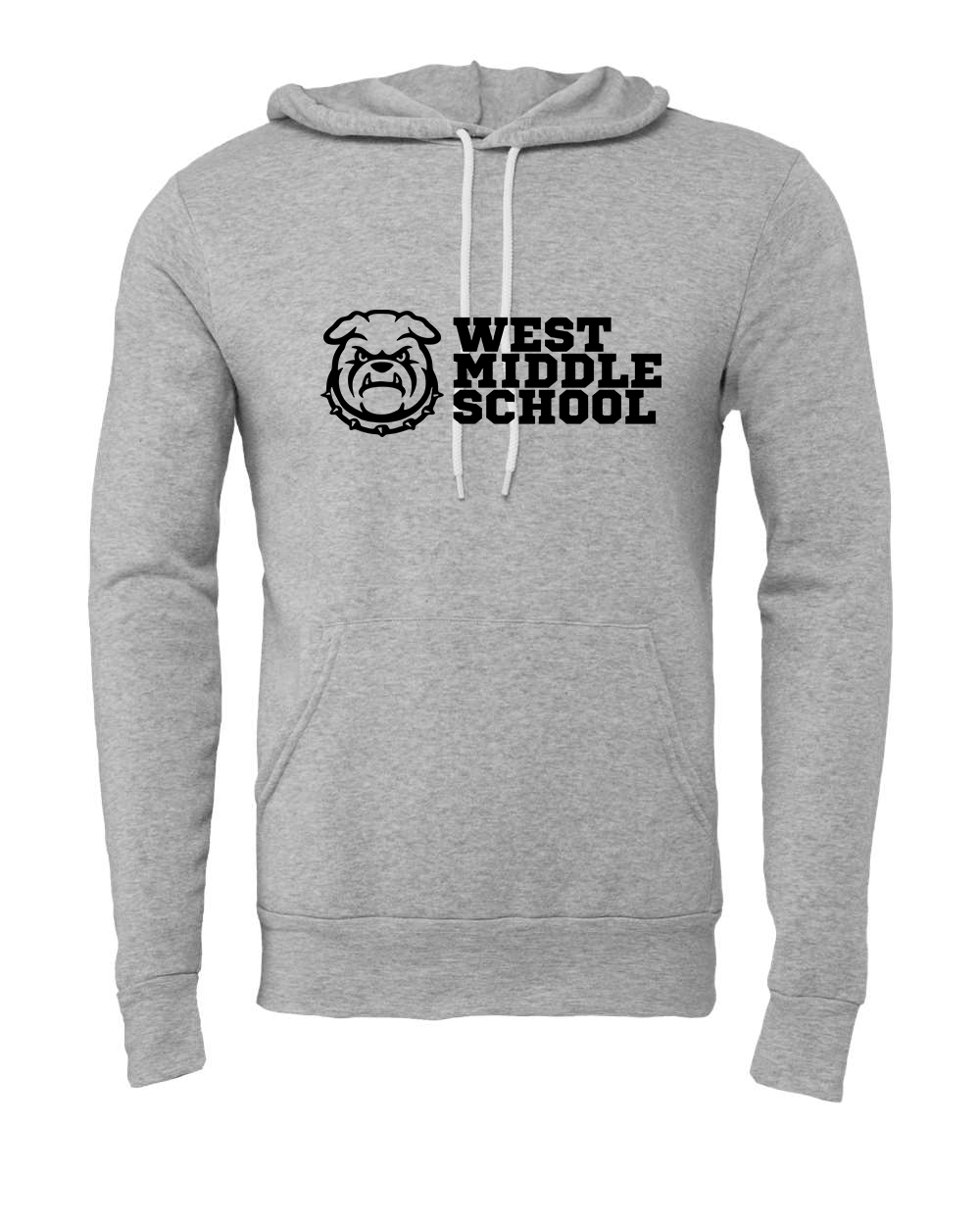 West Bulldog Adult Hoodie Bella+Canvas 3719