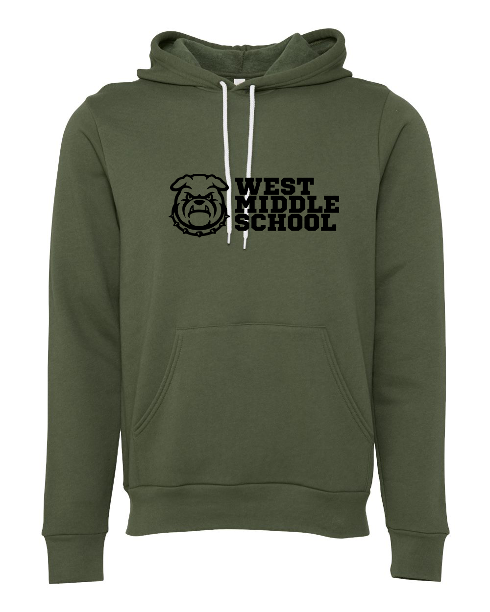 West Bulldog Adult Hoodie Bella+Canvas 3719