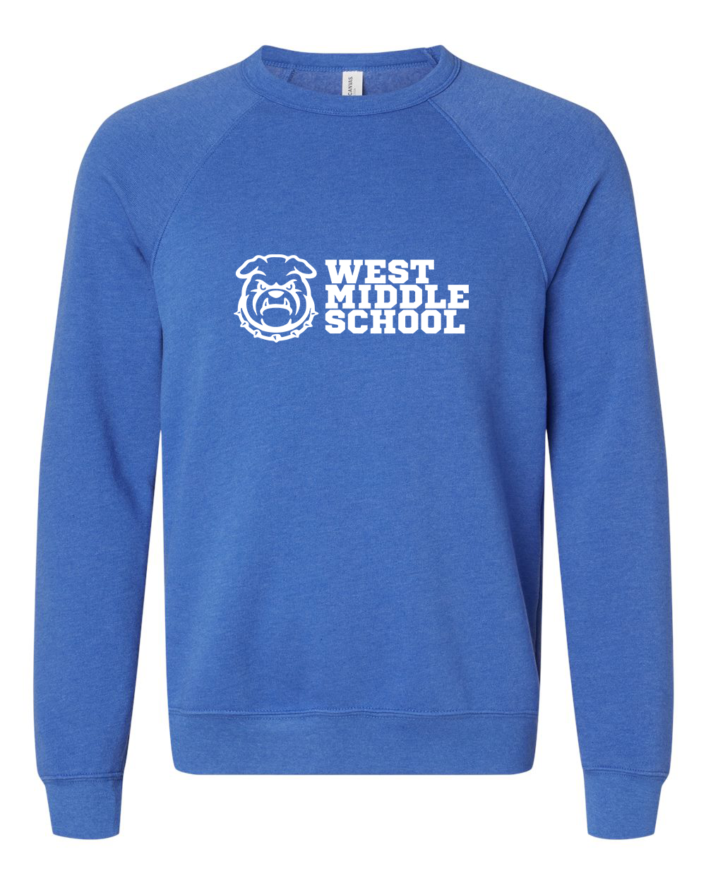 West Bulldog Adult Crewneck Bella+Canvas 3901