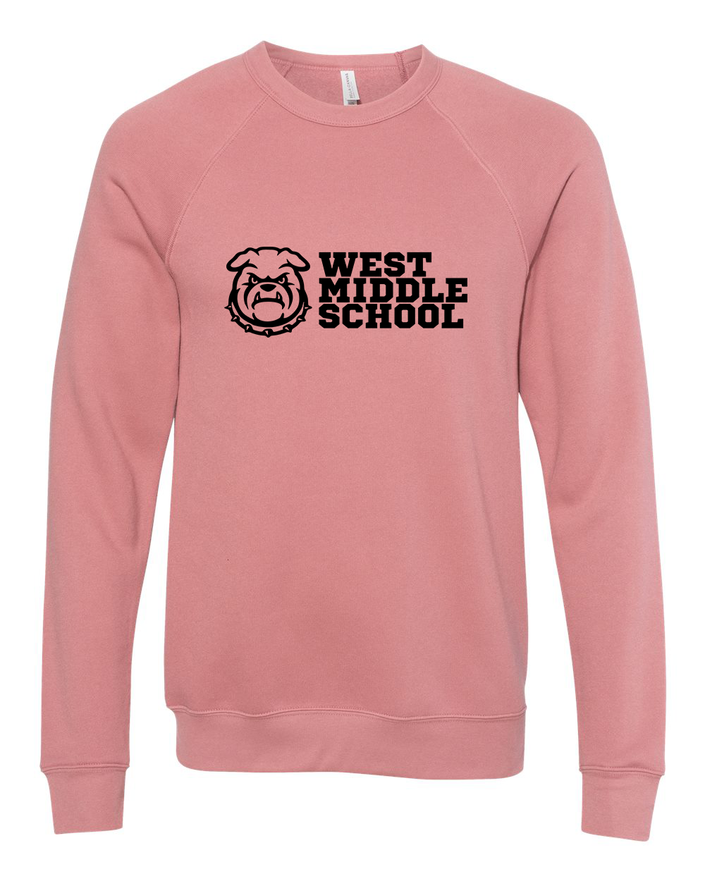 West Bulldog Adult Crewneck Bella+Canvas 3901