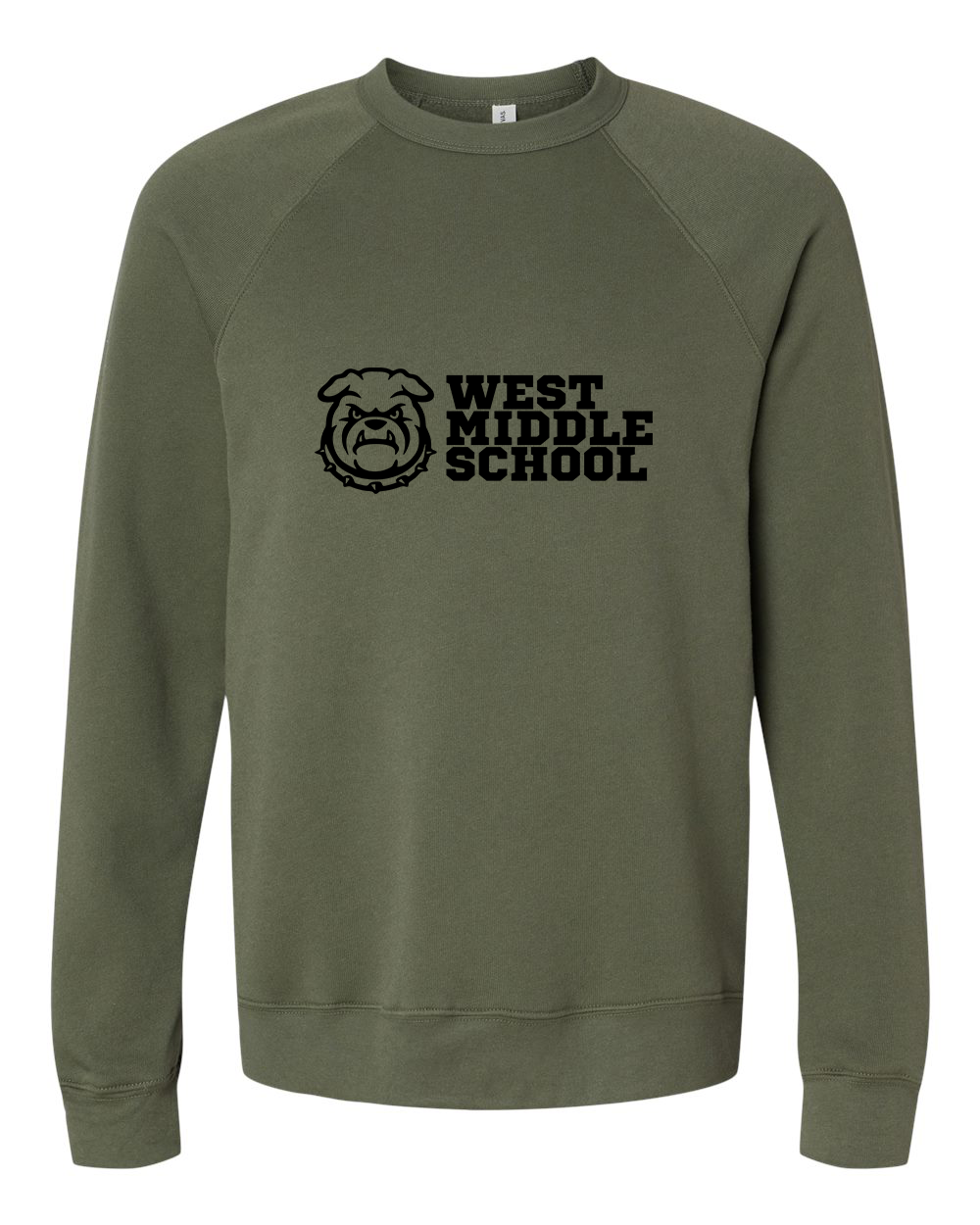 West Bulldog Adult Crewneck Bella+Canvas 3901