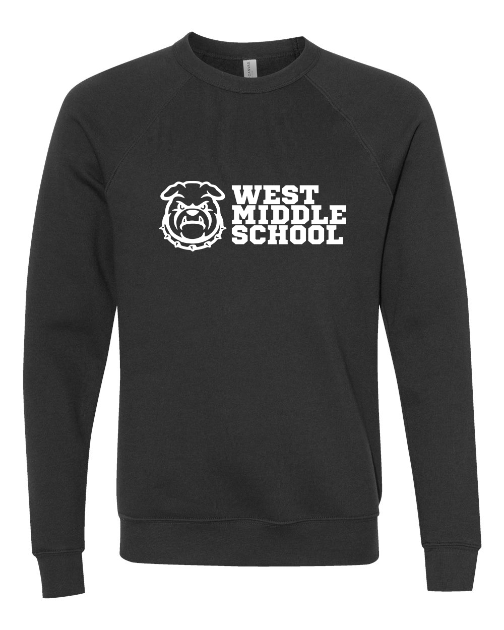 West Bulldog Adult Crewneck Bella+Canvas 3901