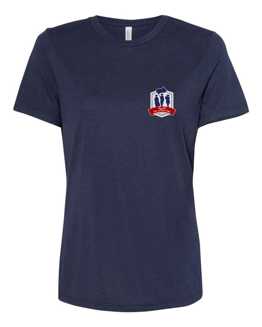 PFDC Hexagon Adult Women's Relaxed Tri-Blend T-Shirt Bella+Canvas 6413 With Name Personalization on Back