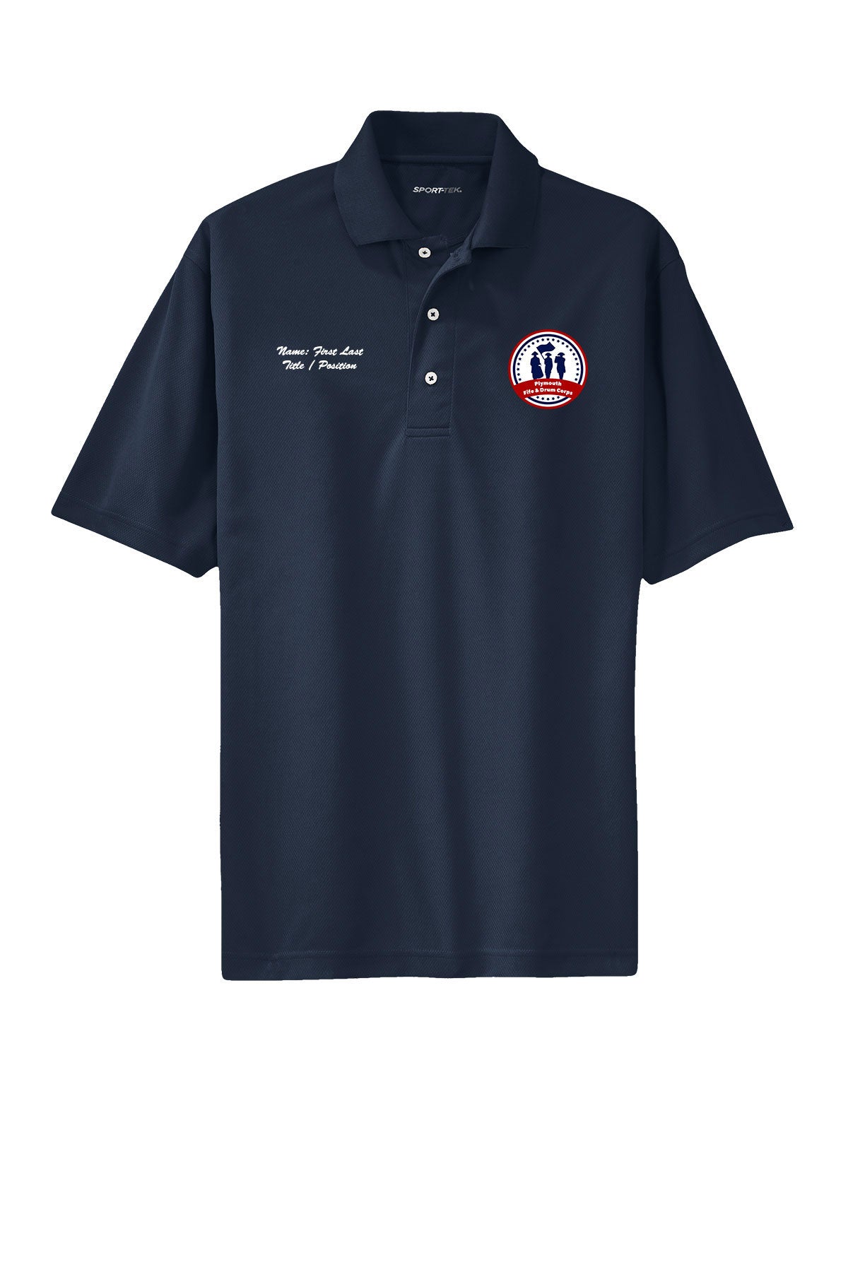 PFDC Circle Adult Sport-Tek Dri-Mesh Polo K469 With Name Personalization on Front