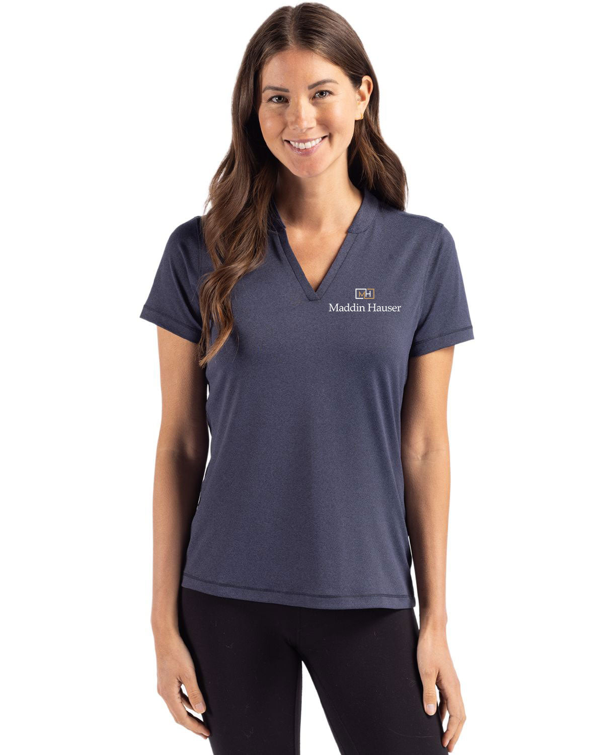MH Cutter & Buck Stretch Heathered Womens Blade Top
