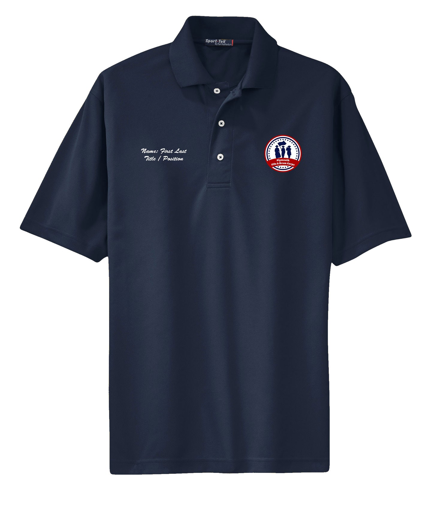 PFDC Circle Adult Sport-Tek Tall Polo TK469 With Name Personalization on Front