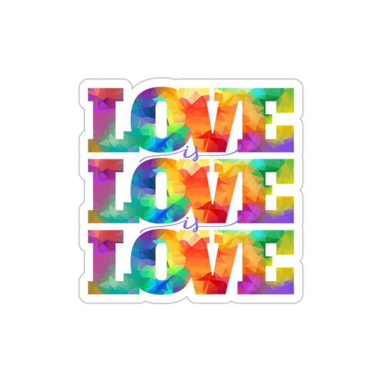 Love is Love is Love Die-Cut Stickers