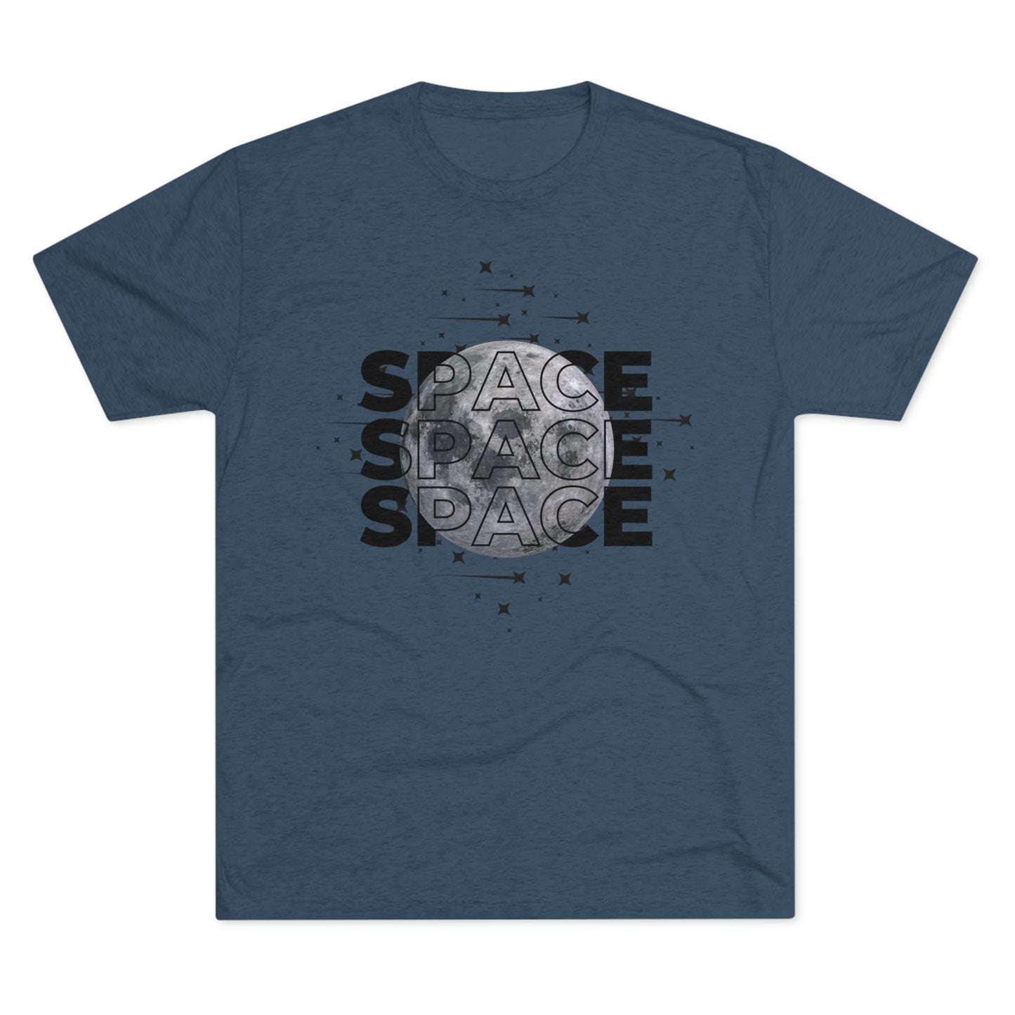 Space Moon Unisex Tri-blend T-shirt