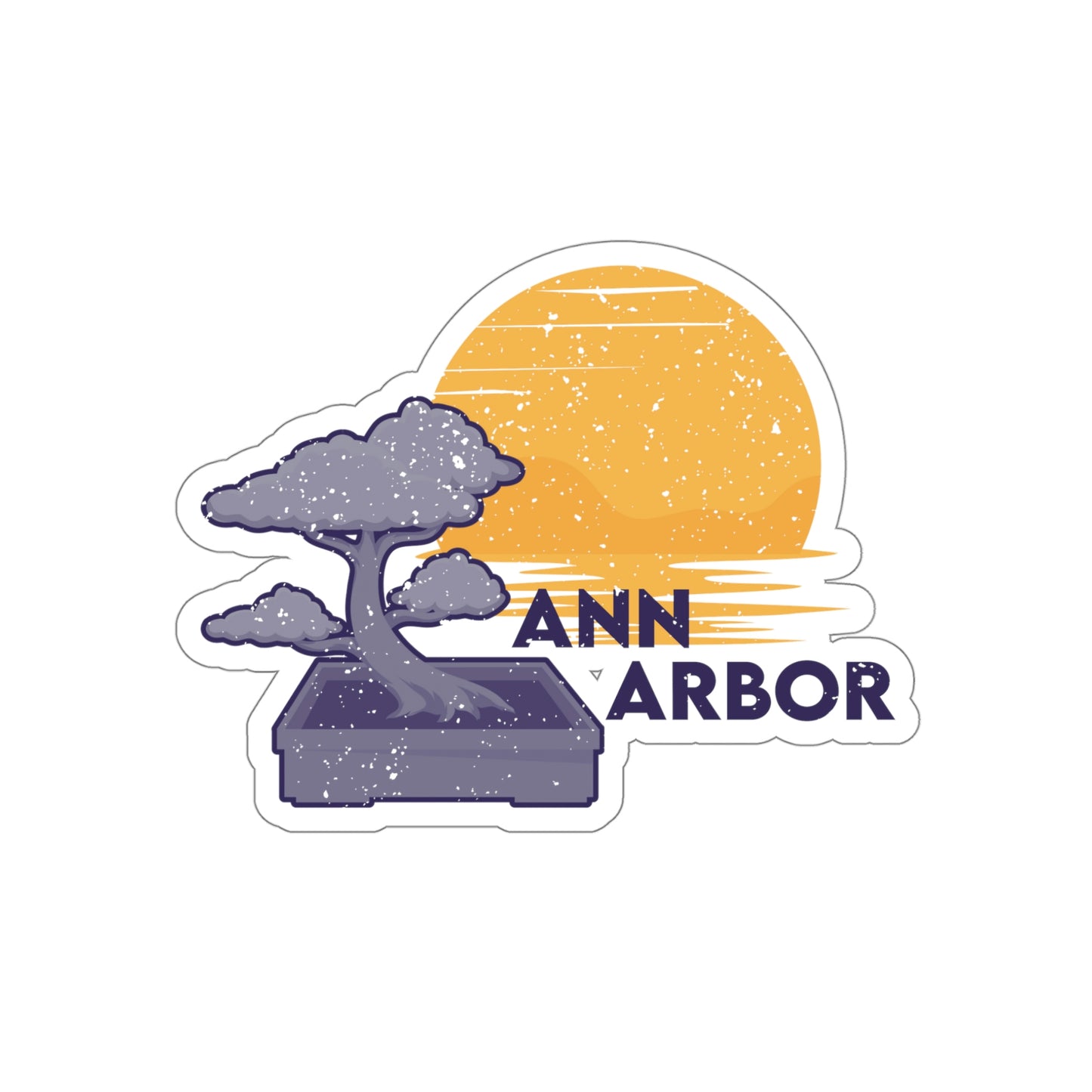 Ann Arbor Bonsai Tree Die-Cut Stickers