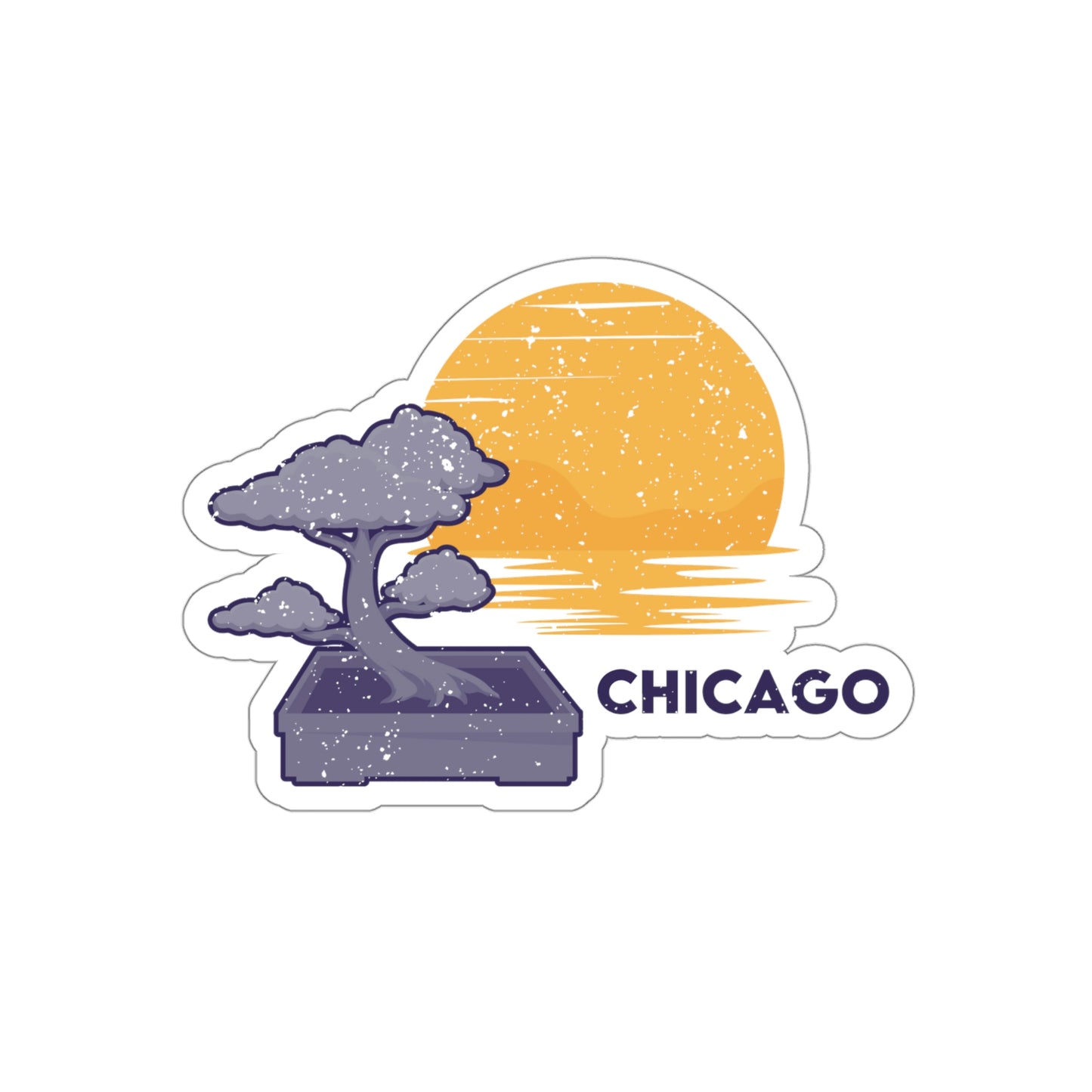 Chicago Bonsai Tree Die-Cut Stickers