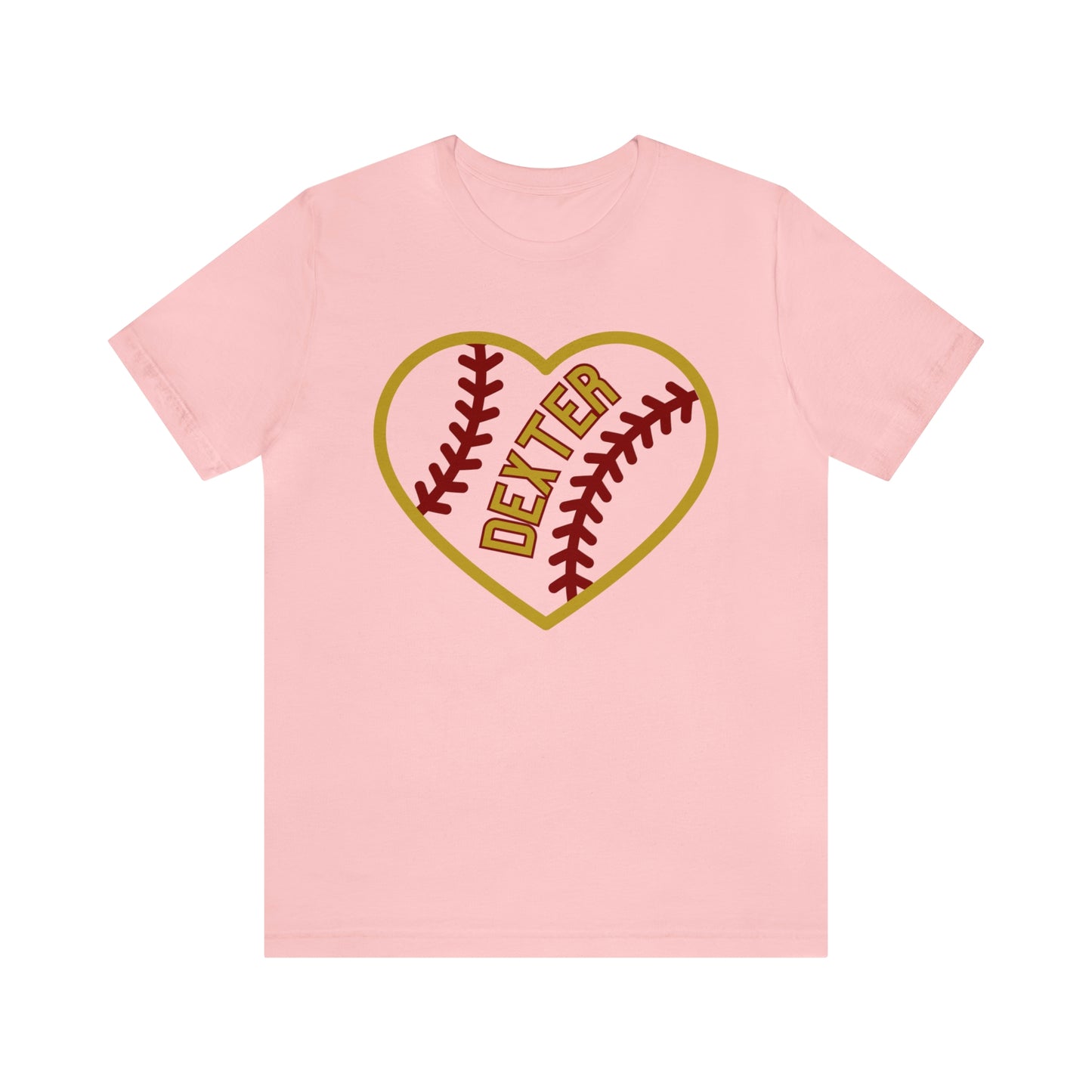 Dexter Baseball Large Heart Unisex T-shirt