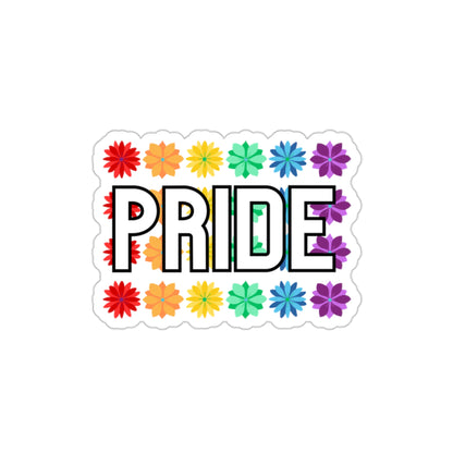 Rainbow Pride Flower Wall Die-Cut Stickers