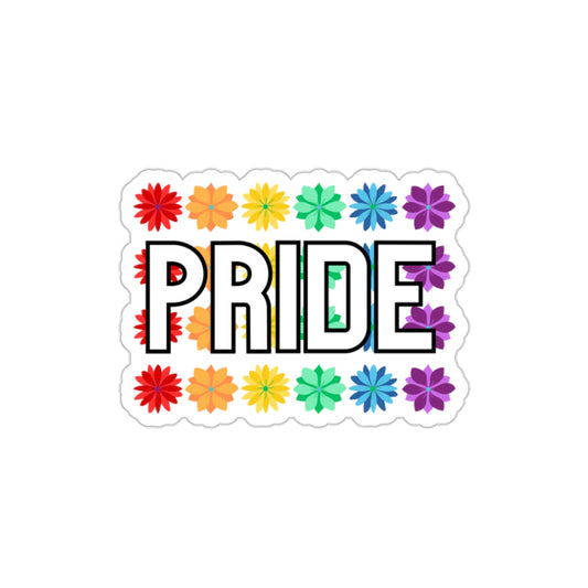 Rainbow Pride Flower Wall Die-Cut Stickers