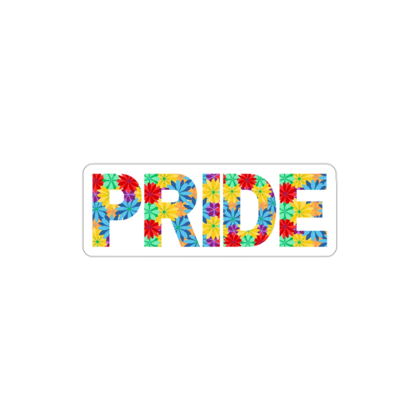 Rainbow Pride Garden Flowers Die-Cut Stickers