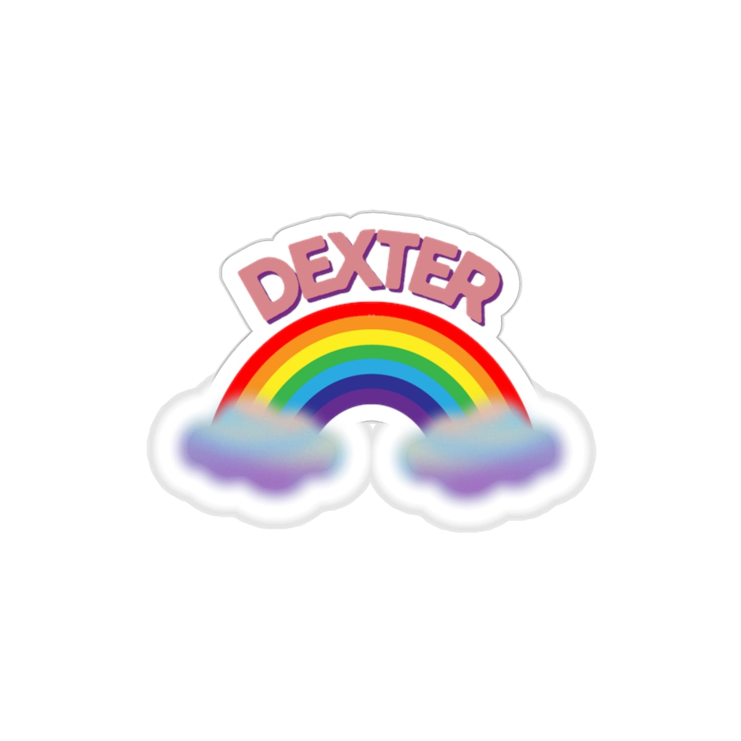 Dexter Rainbow (alt) Die-Cut Stickers