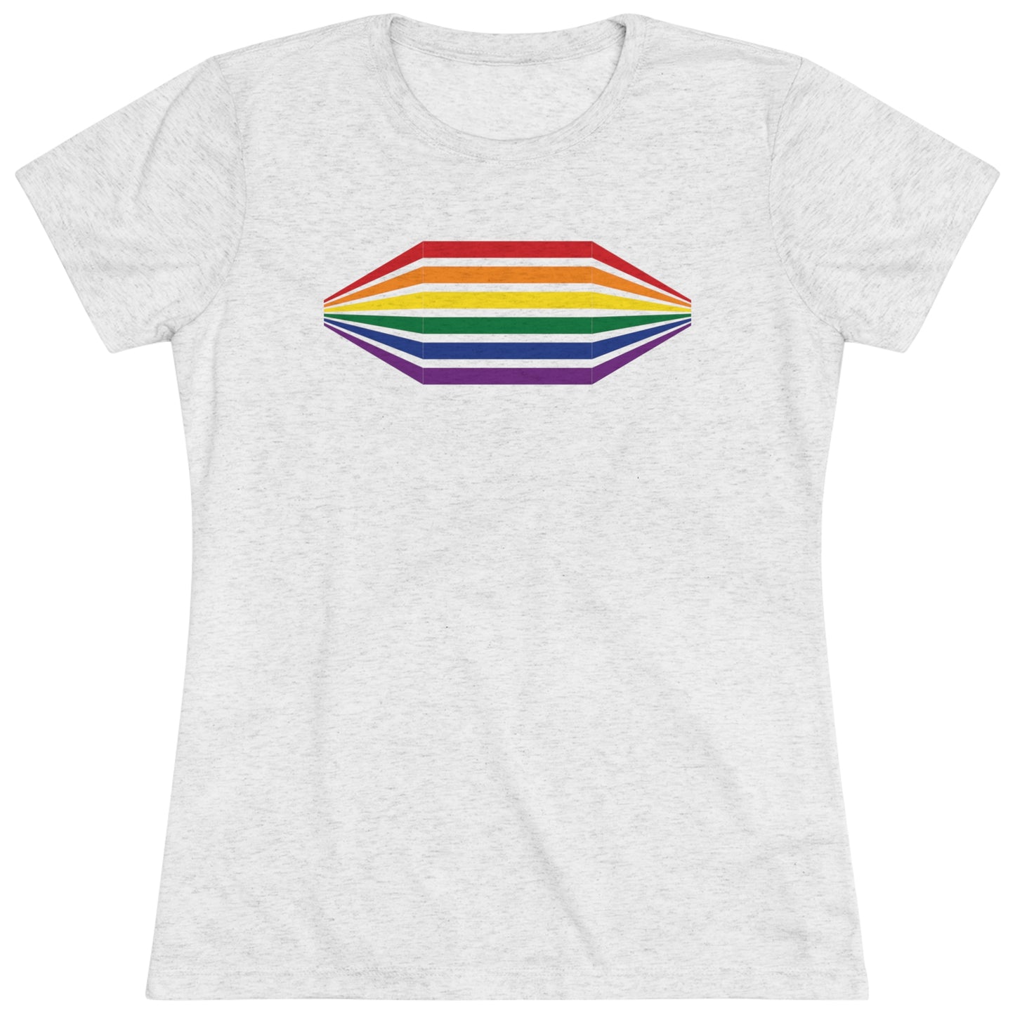 Geometeic Rainbow Women's Tri-blend T-shirt