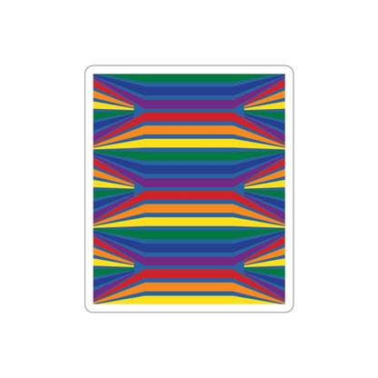 Geometric Rainbow Pattern Die-Cut Stickers