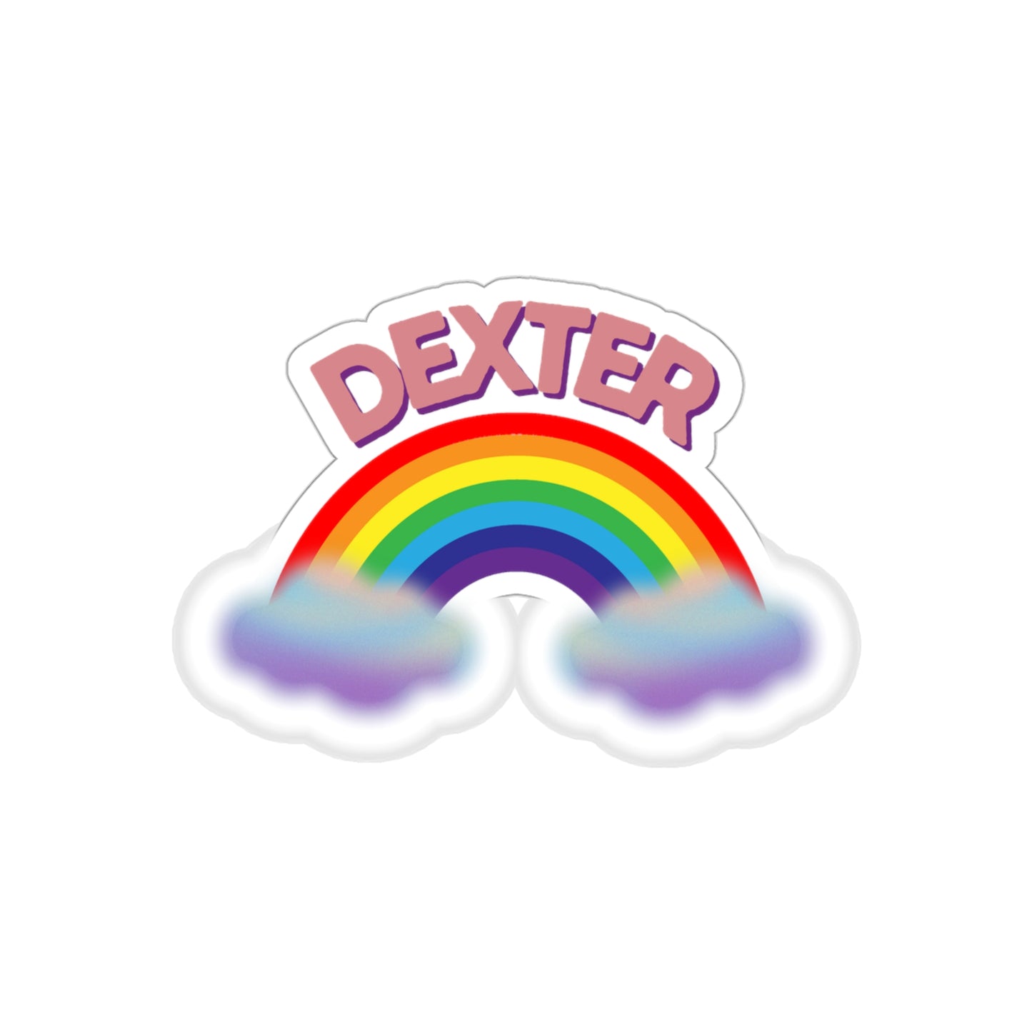 Dexter Rainbow (alt) Die-Cut Stickers