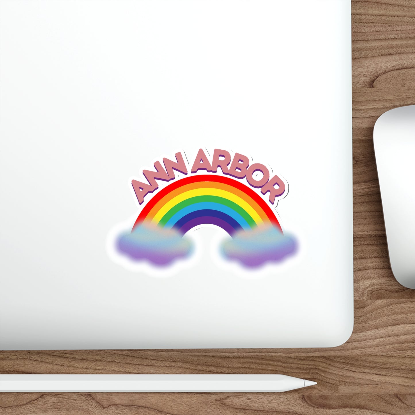 Ann Arbor Rainbow (alt) Die-Cut Stickers