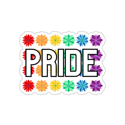 Rainbow Pride Flower Wall Die-Cut Stickers