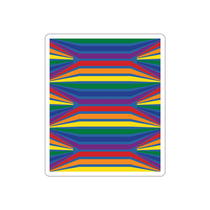 Geometric Rainbow Pattern Die-Cut Stickers