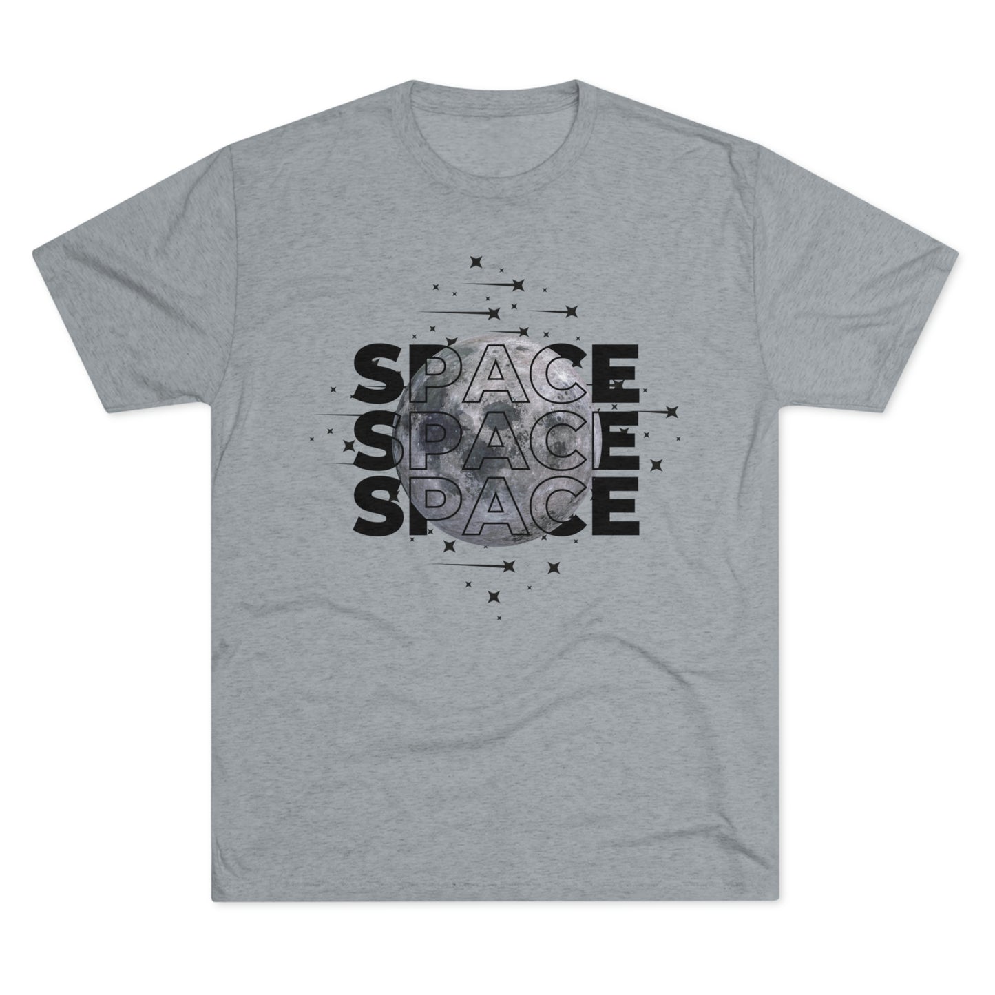 Space Moon Unisex Tri-blend T-shirt