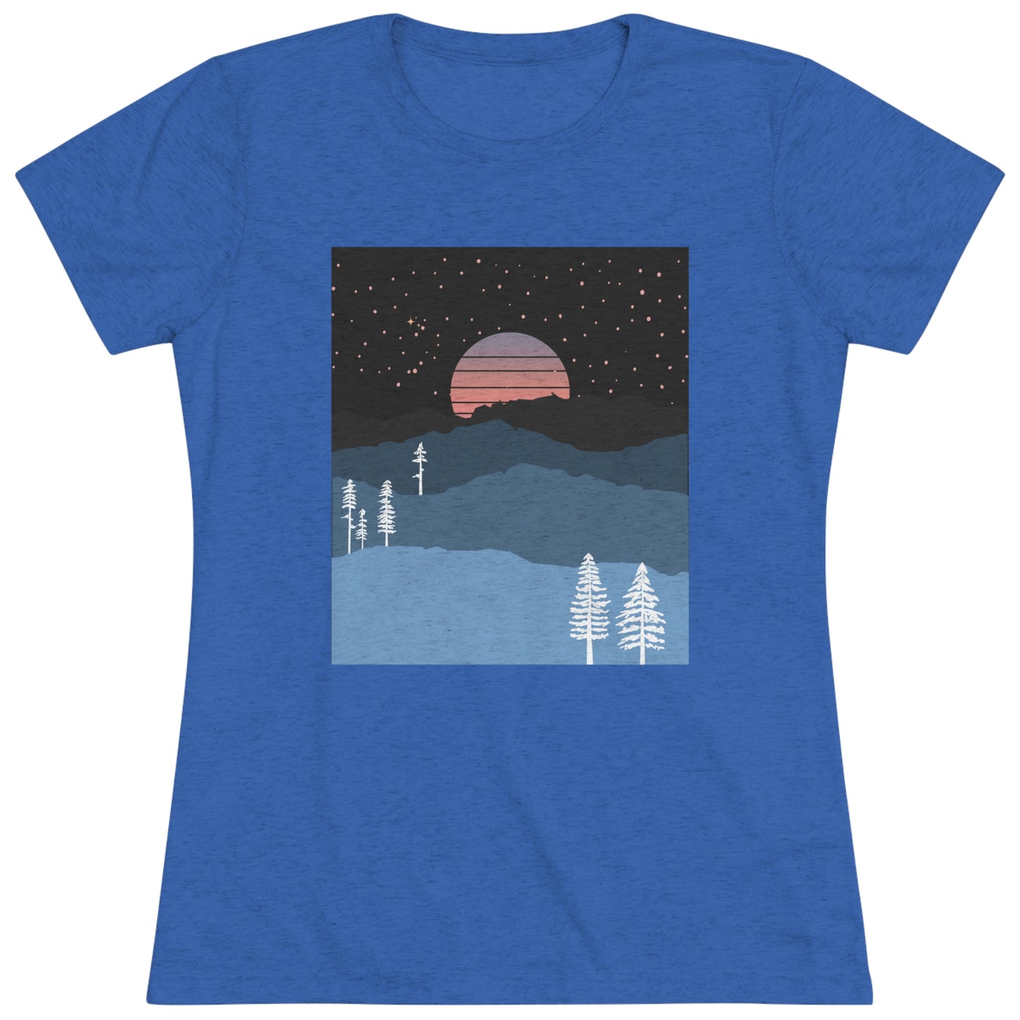 Mountain Moon Rise Women's Tri-blend T-shirt